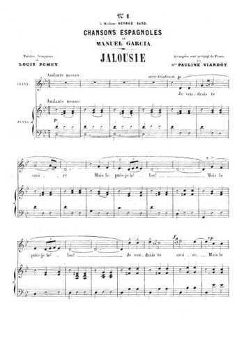 Chansons espagnoles 1. Jalousie